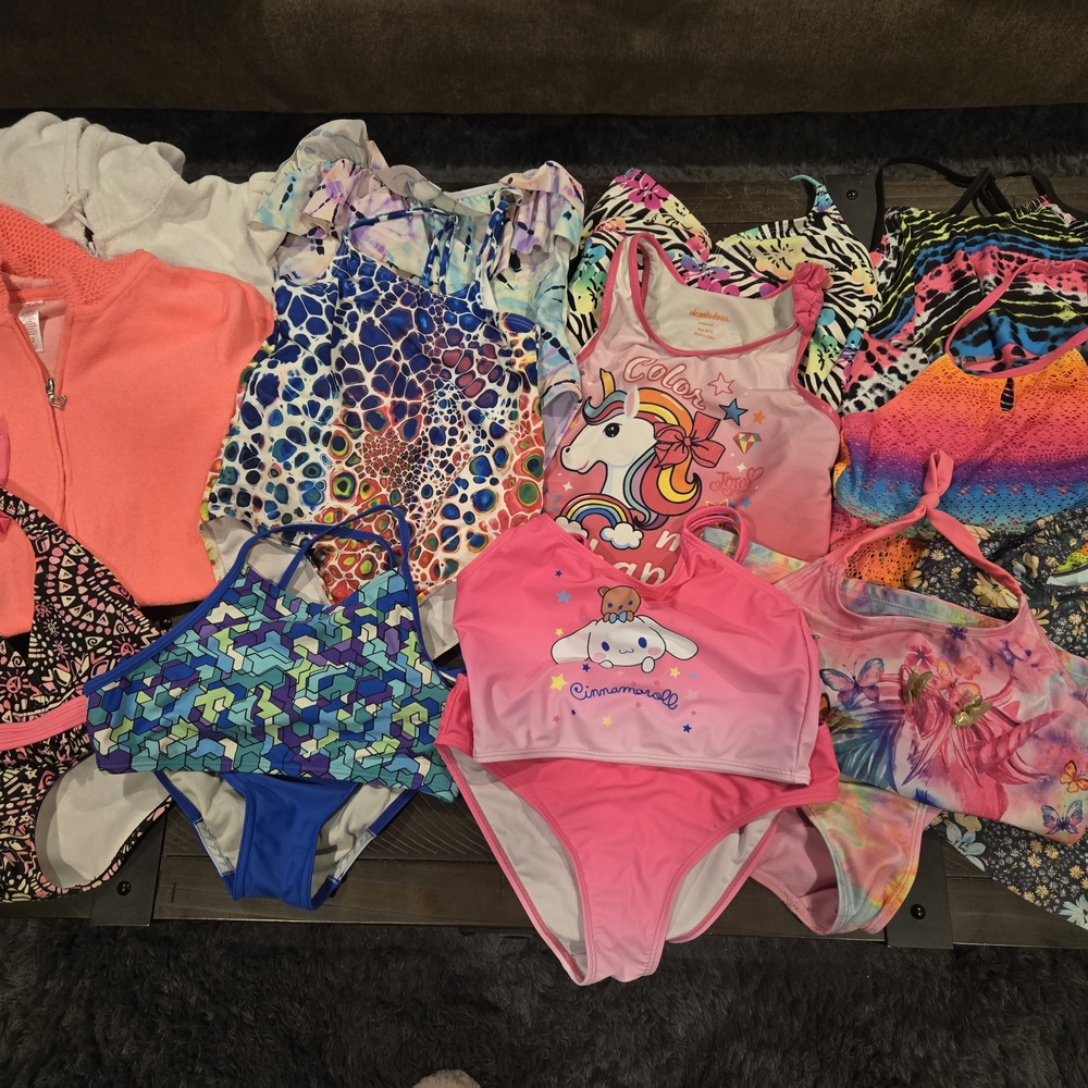 Girls Size 10/12 Bathing Suit Lot
